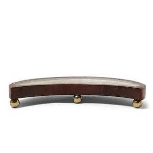 จานไม้ทรงจานพร้อมฐานโลหะสำหรับเสิร์ฟผลไม้ถาดเสิร์ฟผลไม้ - Product Image 4