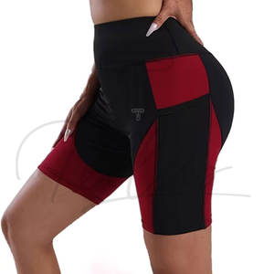 Pantalones Cortos de Compresión para Mujer, Ropa Deportiva Activa, Pantalones Cortos para Correr, Ajuste Regular, Cintura Elástica, Pantalones Cortos de Yoga, Transpirables, Absorbentes de Sudor, para Otoño - Product Image 1