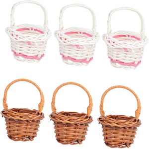 Wholesale Cheap Price Rattan Flower Basket <b>Small</b> Gift Basket <b>Table</b> Decor Handwoven From Vietnamese Artisans - Product Image 1