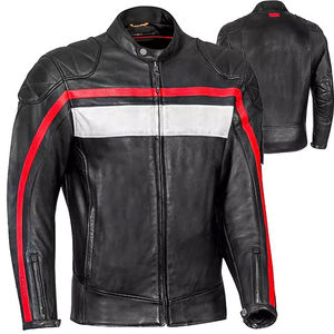 Chaqueta de Motociclista de Cuero para Hombre, a la Moda, Estilo Racing, Cortavientos, Invierno, Nuevo Estilo - Product Image 1