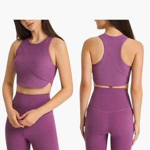 Top Corto Deportivo sin Costuras con Cuello Redondo para Mujer, de Alta Calidad, al por Mayor, de Secado Rápido y Transpirable - Product Image 2