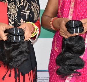 Cheveux indiens naturels tissage lâche vague profonde Bodywave Remy faisceaux vendeur Temple Extensions de cheveux humains - Product Image 6