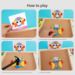 <span class=keywords><strong>Marteau</strong></span> Montessori <span class=keywords><strong>Jeu</strong></span> de Reconnaissance des Couleurs <span class=keywords><strong>et</strong></span> Formes Jouets en Bois Montessori pour Enfants - Product Image 5