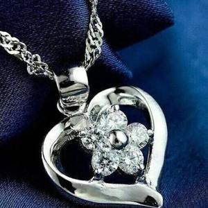 Silver Bar Pendant Necklace for Men Women Hip Hop Style with Diamonds Fashion Jewelry - Product Image 3