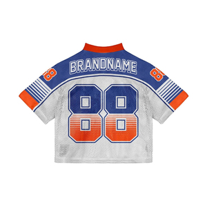 Camiseta de fútbol recortada de poliéster 100% personalizada, impresión Digital, malla de secado rápido, camiseta cuadrada de gran tamaño, camisetas de fútbol de estilo para hombres - Product Image 6