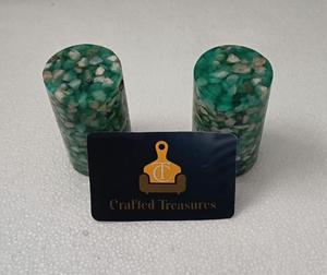 Custom Logo <b>Resin</b> & <b>Stone</b> salt & pepper shakers with embedded <b>Stone</b> & <b>Resin</b> Personalized Kitchenware Tools At Best Price - Product Image 2