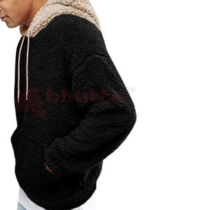 New Fashion Style Custom Made Logo Design Basics Cotton Blended Soft Warm Winter <b>Sherpa</b> <b>Hoodie</b> <b>Men</b> 100% Cotton <b>Fleece</b> <b>Hoodie</b> - Product Image 2