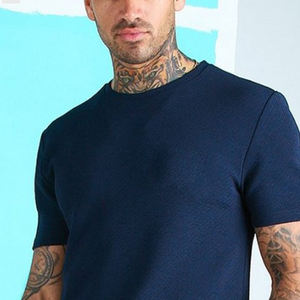 Conjunto de Dos Piezas de Primera Calidad, Personalizable, Primaveral, Informal para Hombre, Transpirable, de Lona, Poliéster/Algodón, Camiseta y Pantalones Cortos, 300g - Product Image 4