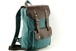 Leather Canvas Luxury <b>Backpack</b> High Capacity Breathable Lightweight Travel School Laptop Wholesale LCBP-0162 - Product Image 4