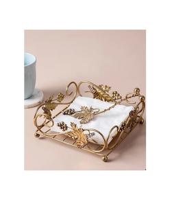 El mejor soporte de papel de metal hecho a mano con tallas florales, ideal para casas de lujo e ideas de decoración de estilo interior - Product Image 1