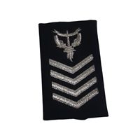 Ceci est une paire de insignes d'épaule de grade de lance-corporal en camouflage DPM britannique.