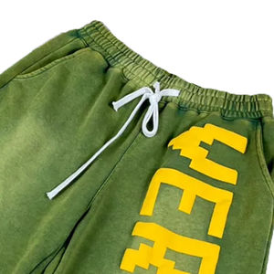 Custom Puff Print Logo Men's Wash <b>Shorts</b> Acid Washed <b>Shorts</b> Heavyweight Cotton Acid Washed <b>Shorts</b> for Men - Product Image 3