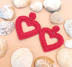 Antique Creations, Joyería de Moda de Alta Calidad, Aretes Hechos a Mano con Cuentas de Cristal en Forma de Corazón, Uttar Pradesh, para Usar en Fiestas - Product Image 2
