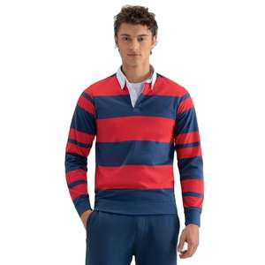 Camiseta de rugby de ajuste personalizado de alta calidad con tapeta de bucle y uniforme de rugby para jugadores de equipo - Product Image 3