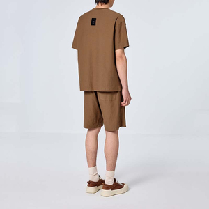 100%Cotton <b>Knitted</b> Man Two Piece Short <b>Sets</b> Plain T Shirt and Shorts Print Logo Summer Casual Clothing Men's <b>Sets</b> - Product Image 3