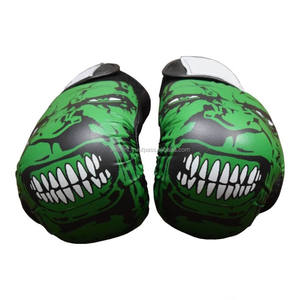 Guantes de doble capa de estilo antiguo, guantes de boxeo especiales probados a mano, guantes de cuero de vaca para Club de boxeo, cuero verde - Product Image 4