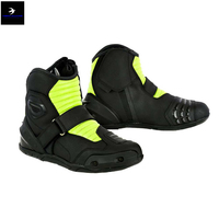 Bottes de moto personnalisées en cuir véritable à 100 %, imperméables, respirantes, légères, pour l'hiver, hauteur genou, semelle en caoutchouc