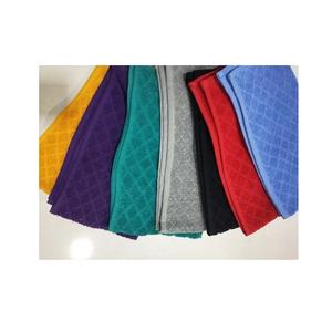 Checked Green Color 100% Organic Cotton GOTS certificate OEM super fleece binding <b>hanging</b> super soft cotton kitchen hand <b>Towels</b> - Product Image 2