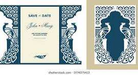 การ์ดแต่งงานตัดด้วยเลเซอร์ออกแบบสวยงามพร้อมซองจดหมายการ์ดแต่งงานตัดด้วยเลเซอร์งานทำมือดีไซน์แฟนซีและสลับซับซ้อน - Product Image 6