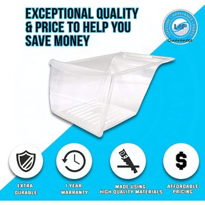Cajón de Plástico para Refrigerador Lifetime Appliance 240337103, Nuevo, para Uso Doméstico, Compatible con Refrigeradores Frigidaire - Product Image 6