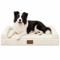 Coussin orthopédique en velours écologique personnalisé pour chien et chat, avec housse amovible lavable, vente en gros OEM ODM