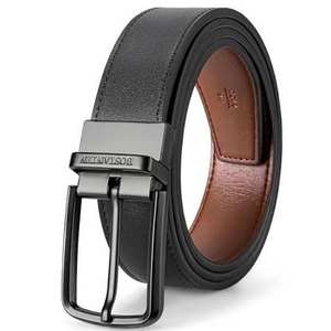 Custom Design <b>Black</b> PU Pin Buckle Leather <b>Belt</b> for Men FD0000249 France Design Elegant and Durable Made in France - Product Image 1