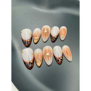 Ongles press-on Golden Eclipse Mocha - Product Image 2