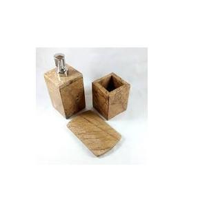 Marble 8pcs <b>Bathroom</b> <b>Accessories</b> <b>Sets</b> Square White Soap and Shompoo Bottle Dispenser <b>Set</b> for <b>Bathroom</b> Supplies - Product Image 5