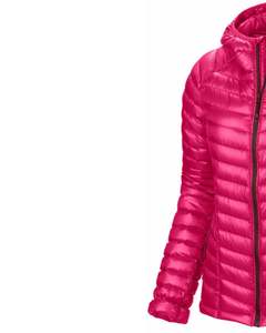 Veste matelassée légère pour femme, rose personnalisée, à capuche, matelassée, manteau d'hiver chaud, isolé, fermeture éclair, vêtements d'extérieur, fabricant OEM personnalisé - Product Image 2