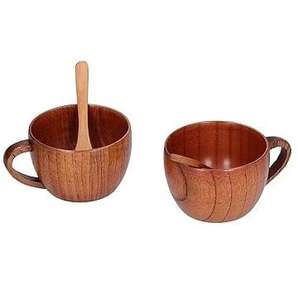 Luxueux qualité fait à la main en bois tasse soucoupe ensemble ménage gruau petit déjeuner tasse rétro brassée à la main tasse à café pour décor de Table - Product Image 6