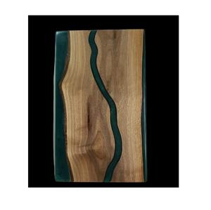 Planche à découper ronde en bois de qualité supérieure fabriquée à la main avec un effet de marbre unique et durable pour un usage domestique et commercial - Product Image 1