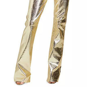 Dernier modèle de pantalon en cuir noir pour femmes Style décontracté taille haute avec taille basse Type d'hiver Imprimé Droit Motif - Product Image 3