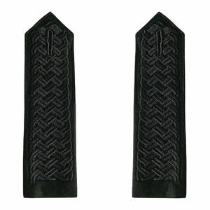 Epaulettes negras de Noruega, de malla suave, para cirujano, teniente, comandante, con encaje bordado, de tela de lona, insignia para coser - Product Image 1