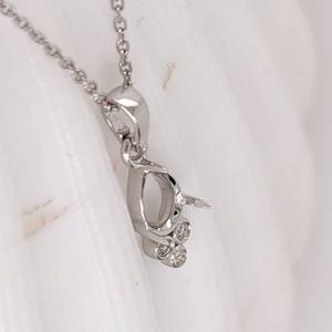 Plata de Ley 925 8x6mm geométrico Semi montaje en blanco pendiente de ajuste CZ trabajo de piedras preciosas hallazgos de joyería de alta calidad - Product Image 6