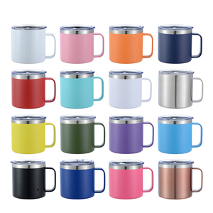 Gobelet à café personnalisé avec logo, <span class=keywords><strong>double</strong></span> paroi en acier inoxydable, thermos, gobelet de voyage, gobelet à café, gobelet isotherme avec poignée - Product Image 2