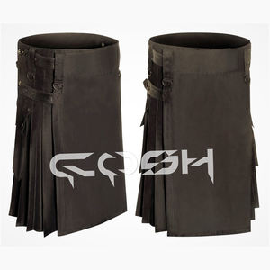 Personalizado Hombres Escocés Verde Algodón Deporte Cargo Kilt con Bolsillos Laterales Moda Utilidad Kilt Proveedor De Pakistán - Product Image 2