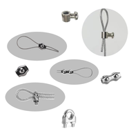 Clips de câble en acier galvanisé en forme d'œuf, pince à câble, double trou