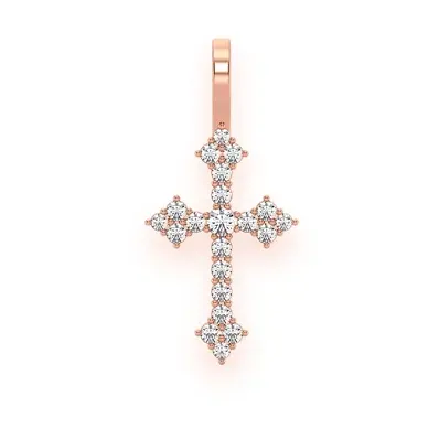 2023 nuovi arrivi collana alla moda ciondolo croce gesù in argento massiccio per regalo di festa ciondolo croce fiore religioso Moissanite