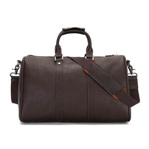 Green Leather Weekender Duffle Bag Zipper Closure <b>Soft</b> Handle Unisex Travel Large Capacity 36-55L - Product Image 2