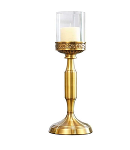 Nouveau Style Décoration Antique Bougeoirs Décors de chambre Bougeoir en laiton Salon fabricant en gros fournisseur - Product Image 1