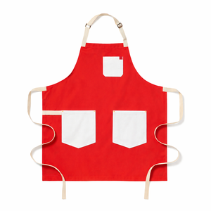 OEM Wholesale Premium Cotton Canvas Custom <b>Apron</b> With 3 Pockets for Restaurant Bar Cafe - Product Image 1