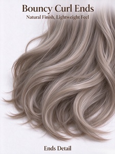 วิกผมสังเคราะห์สีน้ำตาลประกายเทาแบบยาวพร้อมหน้าม้าบางเบา วิกผมไฟเบอร์ลอนเป็นชั้นๆ สำหรับผู้หญิงใส่ได้ทุกวัน - Product Image 6