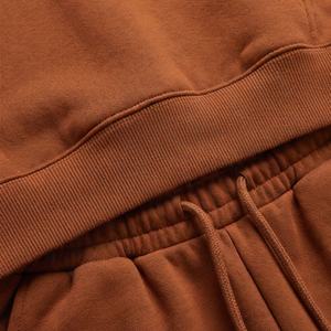 Survêtement décontracté pour femme, col montant, hiver, service personnalisé, 100% coton, polaire, chaud, doux, athlétique, jogging, tenue de sport - Product Image 5