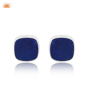 Derniers modèles Boucles d'oreilles en argent sterling 925 avec pierres précieuses en lapis-lazuli naturel Collection de bijoux éthiques pour femmes Cadeau pour elle - Product Image 4