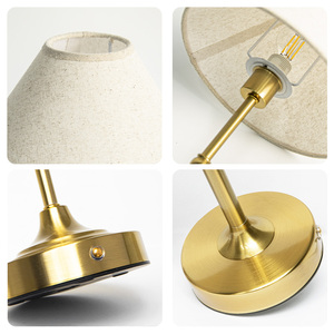 Retro in metallo Base paralume lampada da tavolo luce lampada da tavolo di lusso decorazione per la casa postmoderna minimalista Touch lampada da tavolo - Product Image 6