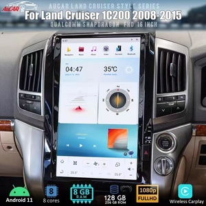 Aucar 16 "mới nhất <span class=keywords><strong>Android</strong></span> 11 Car DVD Player xe Đài phát thanh stereo video GPS navigation đơn vị đứng đầu cho TOYOTA LAND CRUISER 2008-2015 - Product Image 3