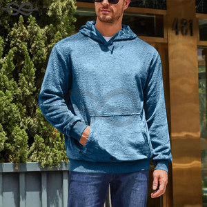 Sweat-shirt à capuche double face résistant à l'usure pour hommes, vêtements en polaire épais et chaud de couleur unie pour l'hiver - Product Image 6