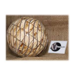 ลูกบอลฝังกระดูกหลุมฝังสีน้ำตาลแบบโบราณลูกบอลตกแต่งสไตล์โบราณออกแบบตามธรรมเนียมแกะสลักของตกแต่งบ้าน - Product Image 1