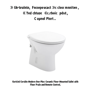 WC Monoblocco Moderno Koricini Corsica in Ceramica con Scarico a Pavimento e Telecomando - Product Image 3
