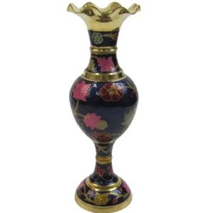 decorations <b>vintage</b> classical design brass flower <b>vase</b> wholesale Flower Printed design brass flower <b>vase</b> for home decorations - Product Image 3